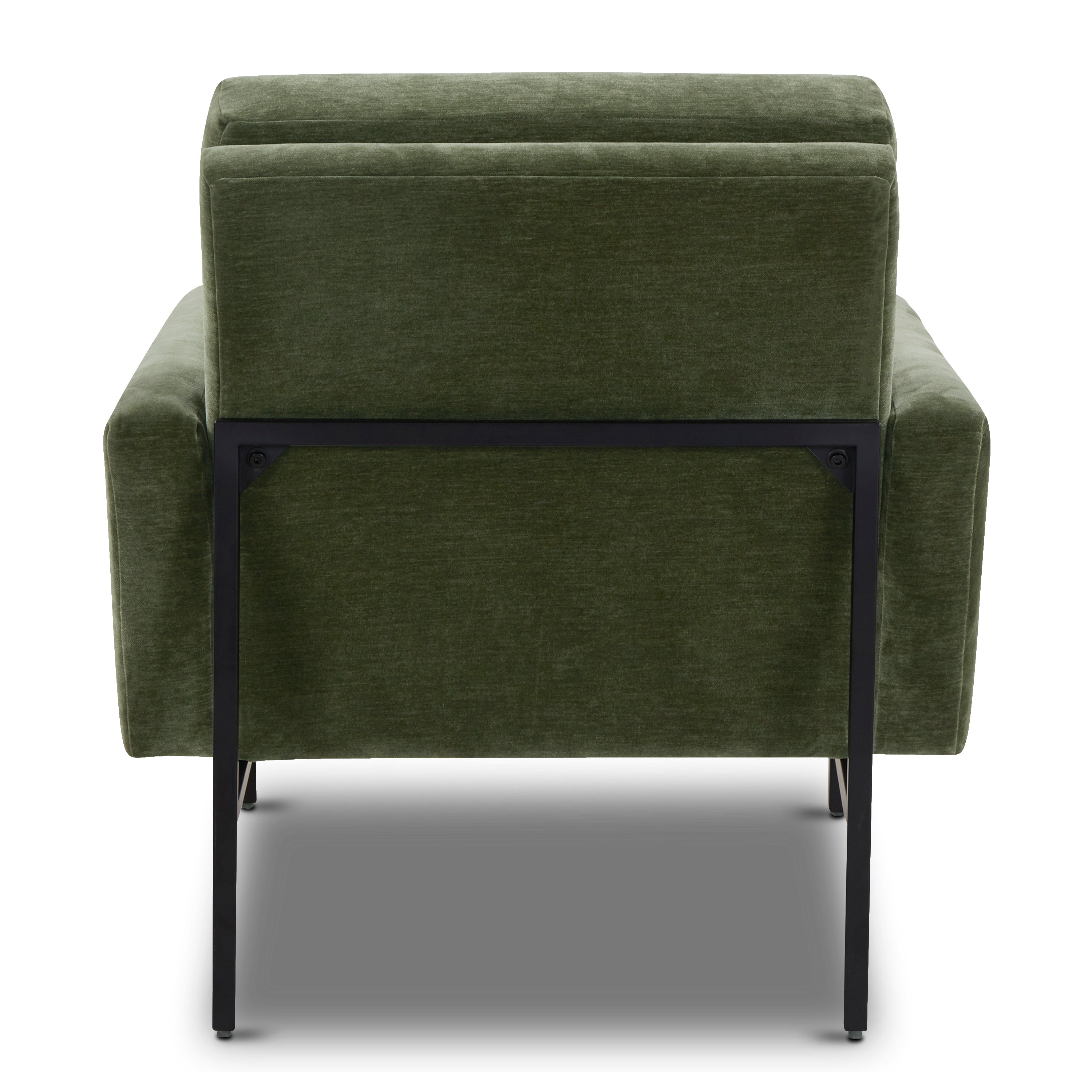 Mid-Century Modern Sagano Green Lounge Chair with Kiln-Dried Wood