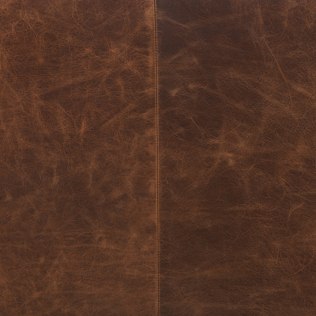 Modern Chocolate Brown Leather Lounge Chair with Kiln-Dried Wood Frame