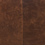 Fauteuil moderne en cuir marron chocolat avec cadre en bois séché au four