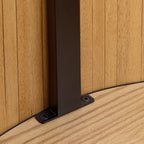 Table basse moderne en bois de chêne avec rangement pour salon