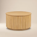 Modern Oak Oak Wood Coffee Table with Storage for Living Room