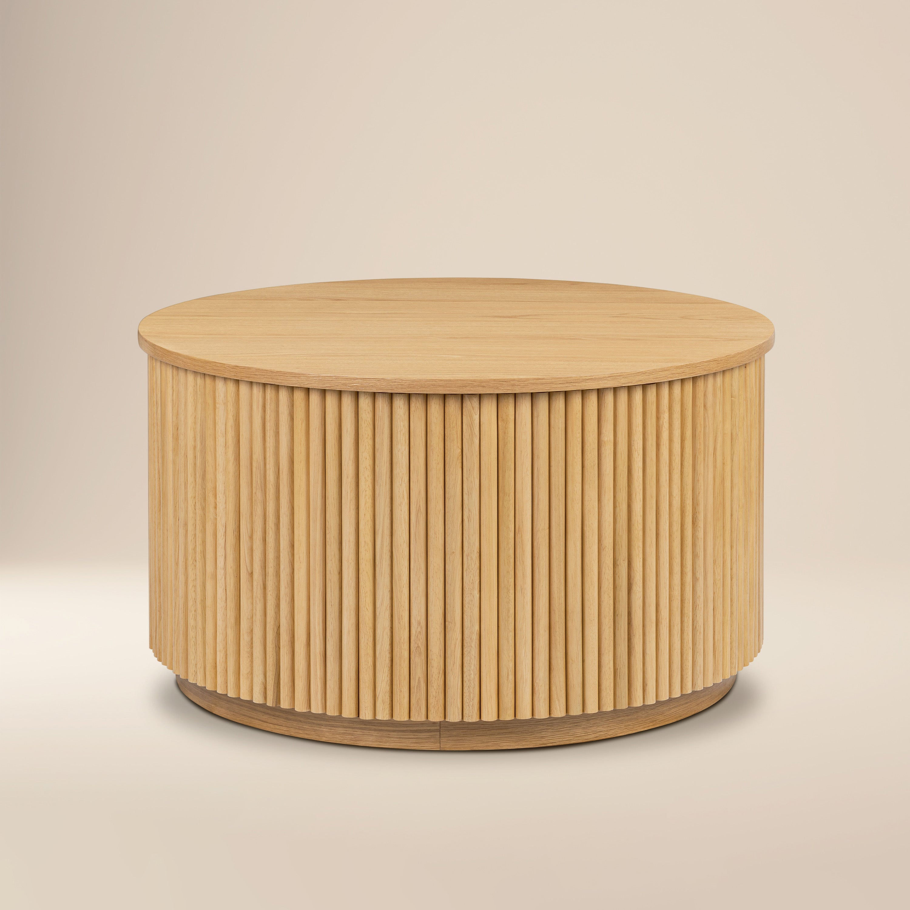 Modern Oak Oak Wood Coffee Table with Storage for Living Room