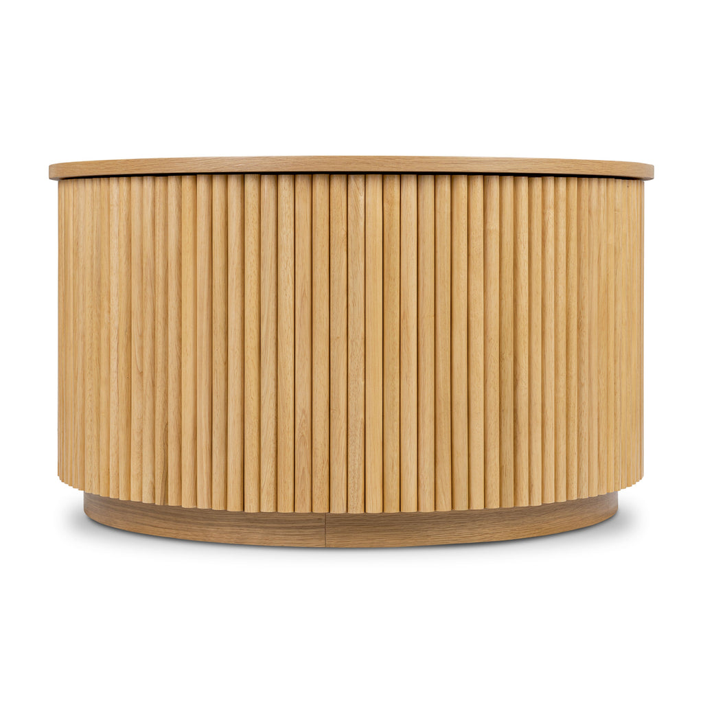 Modern Oak Oak Wood Coffee Table with Storage for Living Room