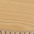 Table basse moderne en bois de chêne avec rangement pour salon