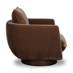 Fauteuil lounge pivotant moderne Bronzer Brown avec base pivotante à 360°