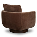 Fauteuil lounge pivotant moderne Bronzer Brown avec base pivotante à 360°