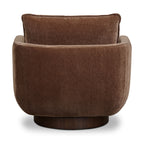 Fauteuil lounge pivotant moderne Bronzer Brown avec base pivotante à 360°