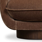 Fauteuil lounge pivotant moderne Bronzer Brown avec base pivotante à 360°