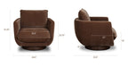 Fauteuil lounge pivotant moderne Bronzer Brown avec base pivotante à 360°