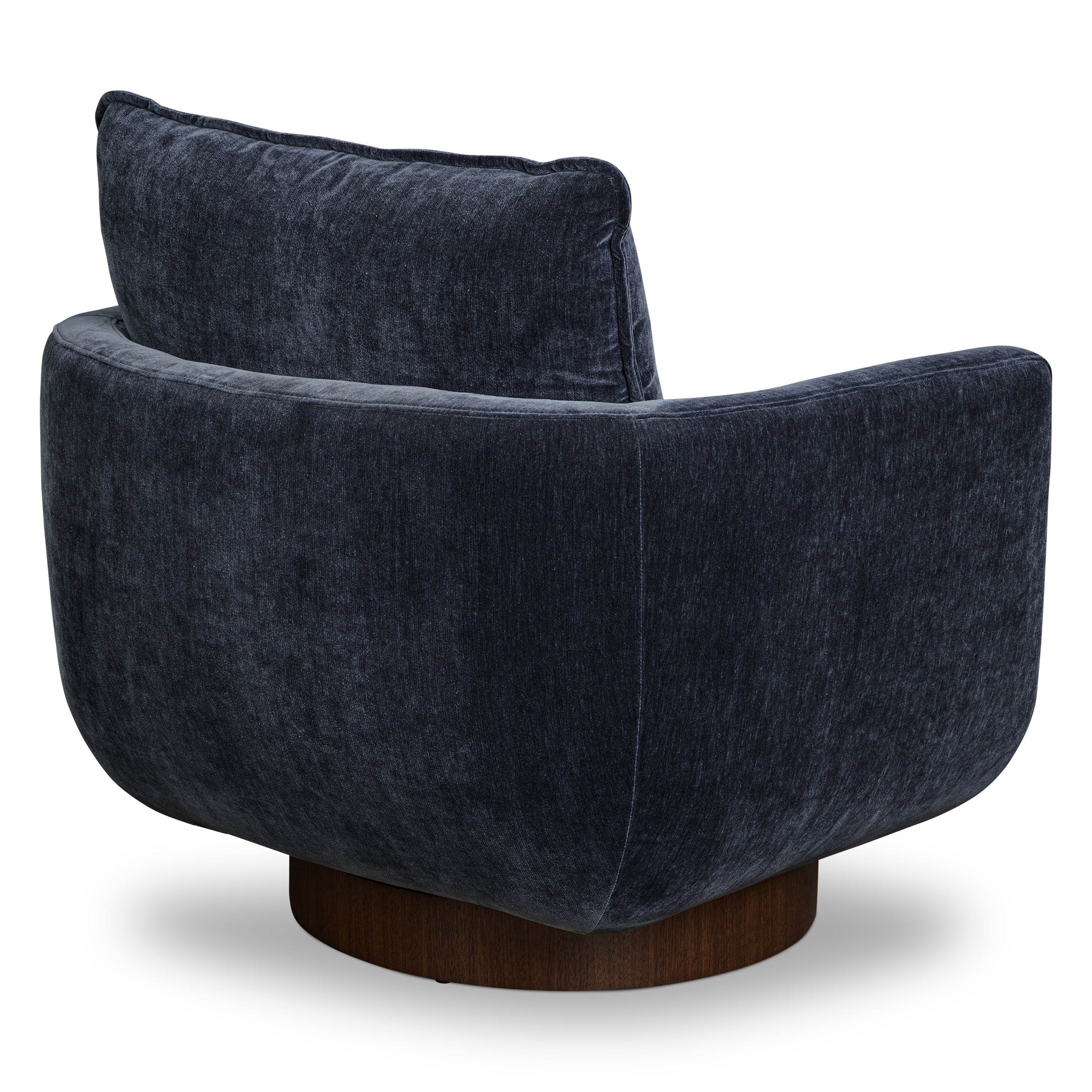 Modern Mystic Blue Swivel Lounge Chair with 360° Swivel Base