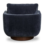 Fauteuil de salon pivotant Modern Mystic Blue avec base pivotante à 360°