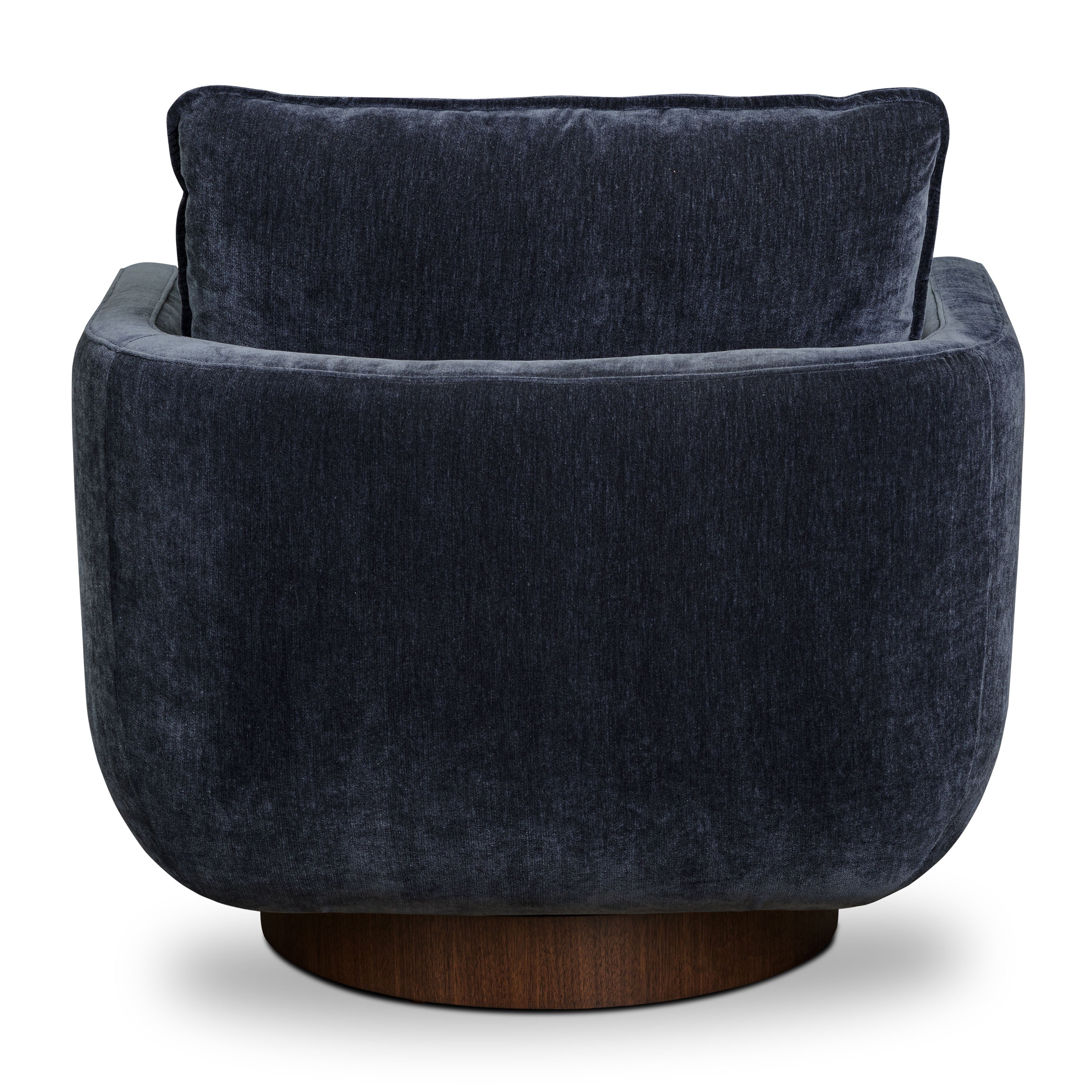 Modern Mystic Blue Swivel Lounge Chair with 360° Swivel Base