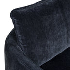 Fauteuil de salon pivotant Modern Mystic Blue avec base pivotante à 360°