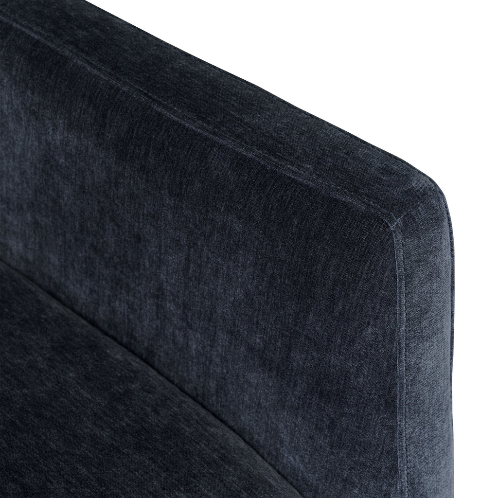Modern Mystic Blue Swivel Lounge Chair with 360° Swivel Base