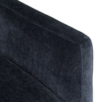 Fauteuil de salon pivotant Modern Mystic Blue avec base pivotante à 360°