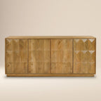 Buffet moderne naturel avec cadre en bois séché au four