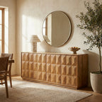Buffet moderne naturel avec cadre en bois séché au four
