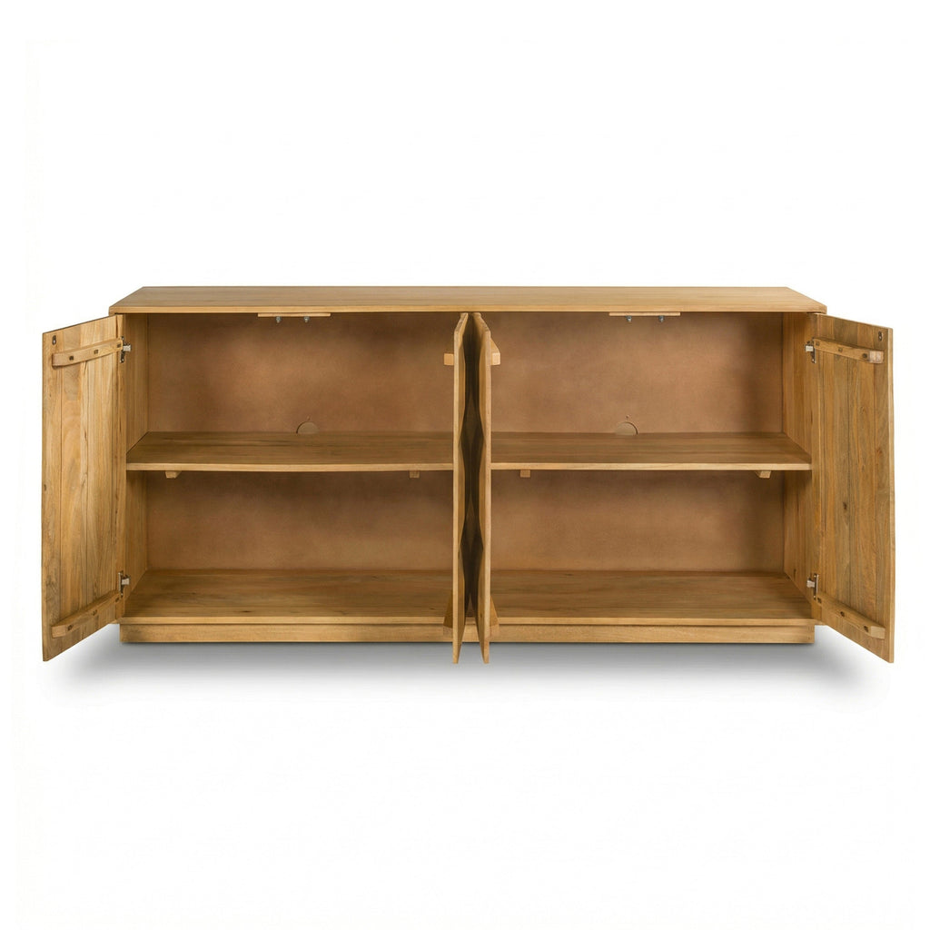 Modern Natural Sideboard with Kiln-Dried Wood Frame
