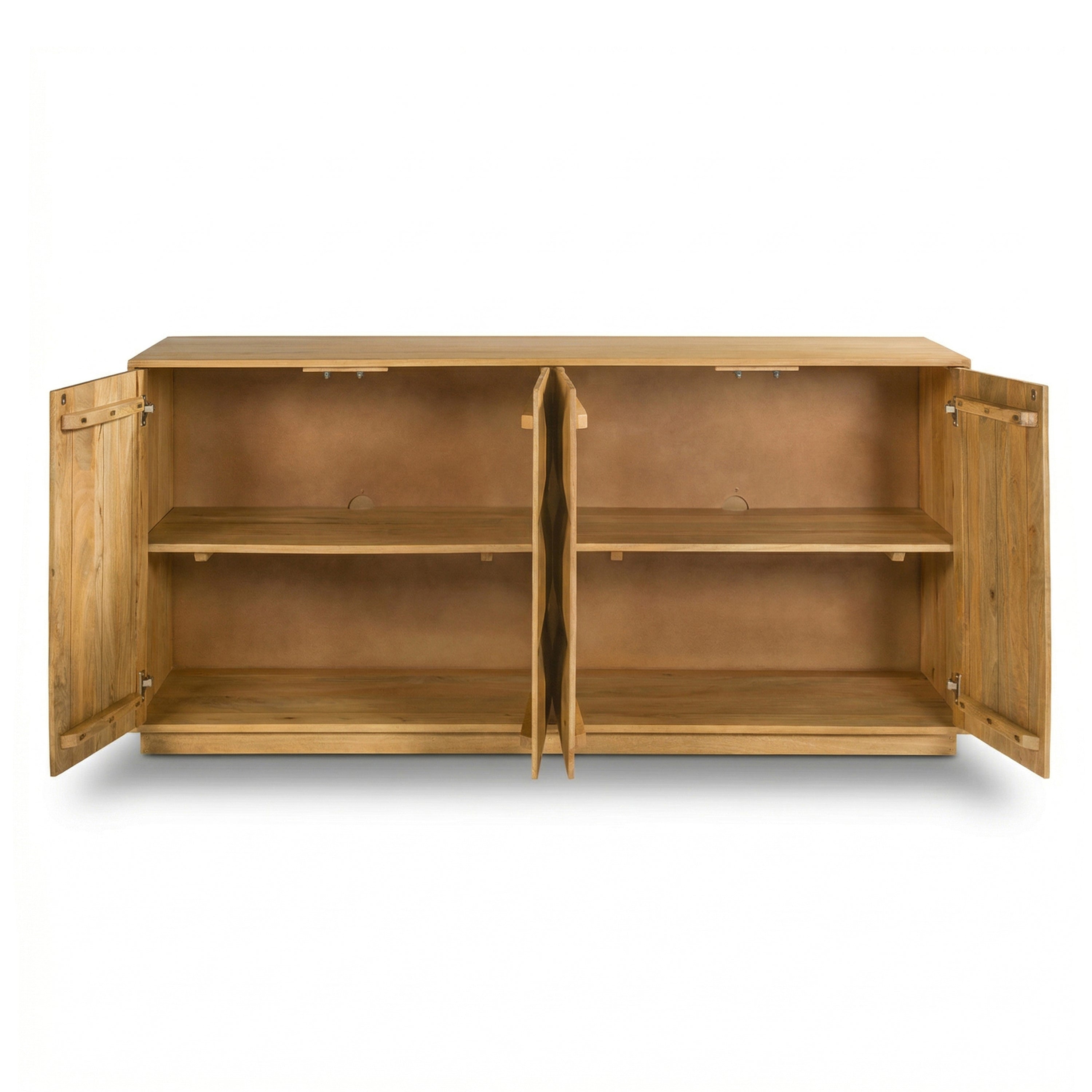 Modern Natural Sideboard with Kiln-Dried Wood Frame