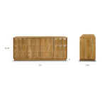 Buffet moderne naturel avec cadre en bois séché au four