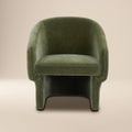 Modern Sagano Green Lounge Chair with Kiln-Dried Wood Frame