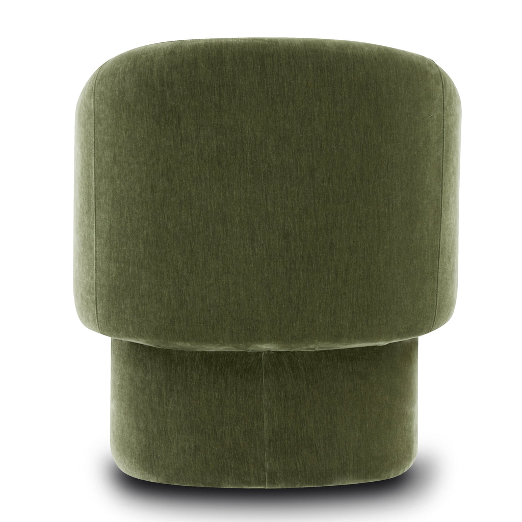 Modern Sagano Green Lounge Chair with Kiln-Dried Wood Frame