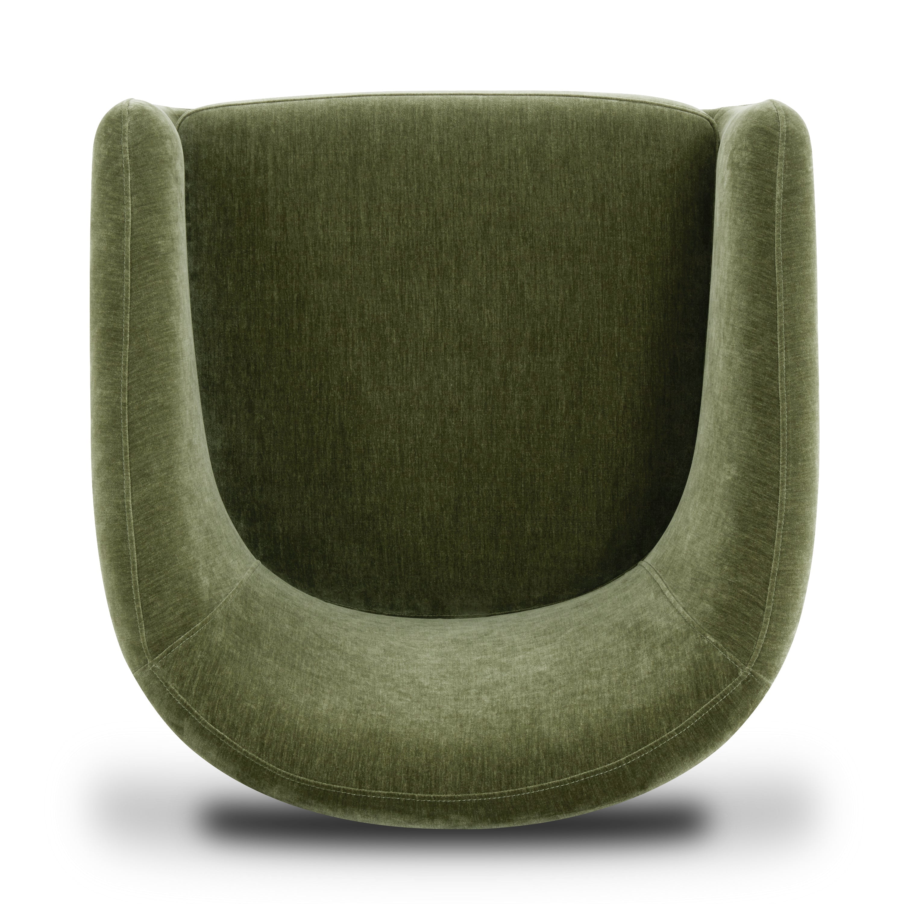 Modern Sagano Green Lounge Chair with Kiln-Dried Wood Frame