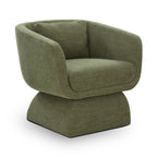 Fauteuil moderne vert mousse avec cadre en bois séché au four