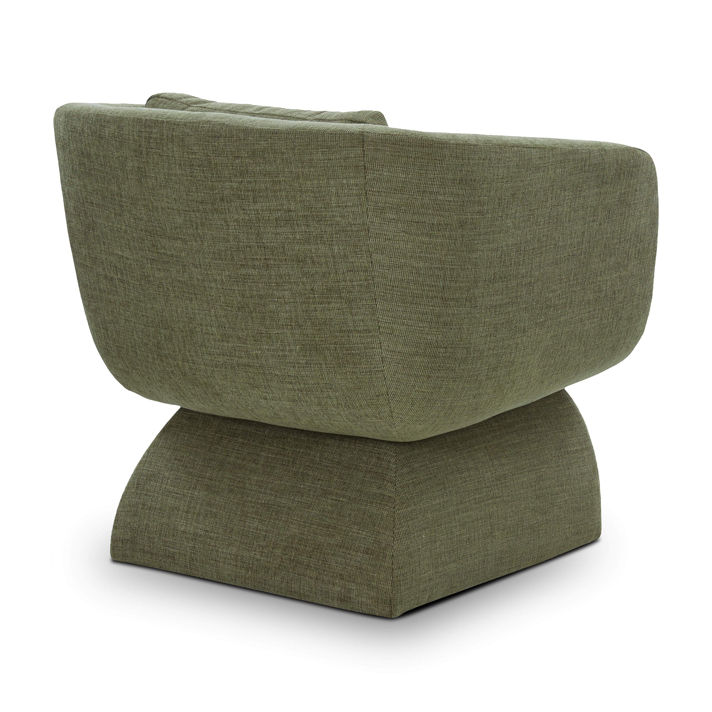 Modern Moss Green Lounge Chair with Kiln-Dried Wood Frame