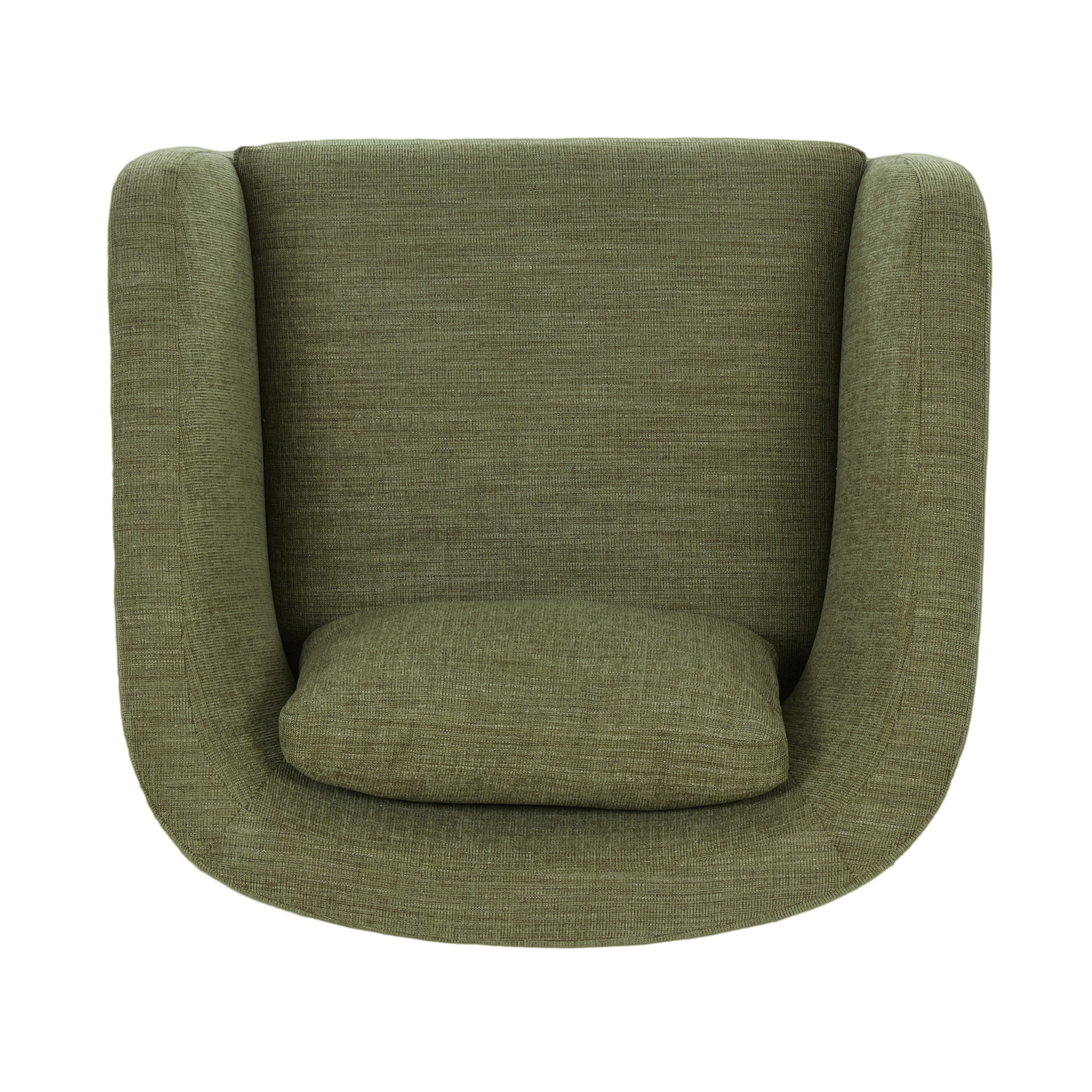 Modern Moss Green Lounge Chair with Kiln-Dried Wood Frame