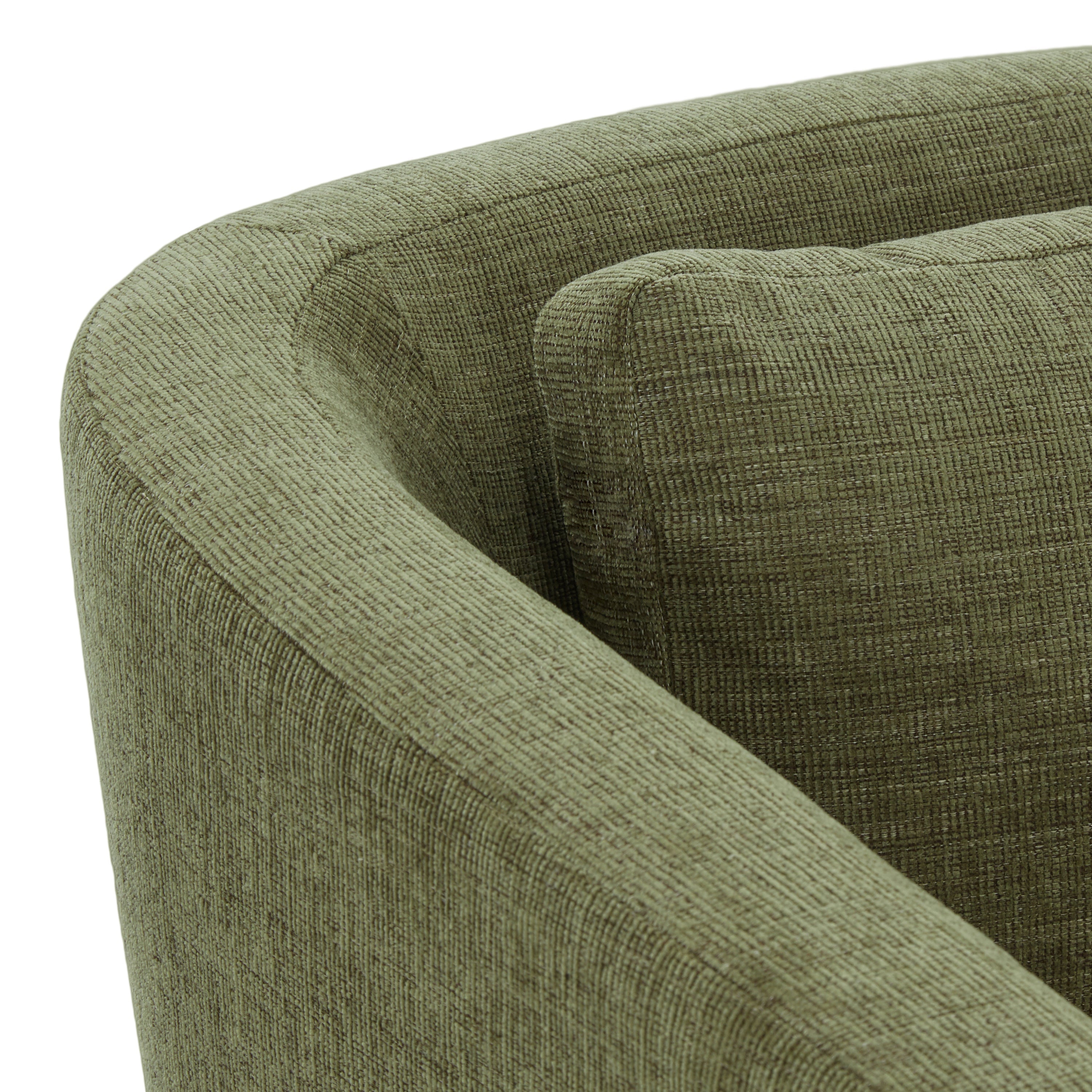 Modern Moss Green Lounge Chair with Kiln-Dried Wood Frame
