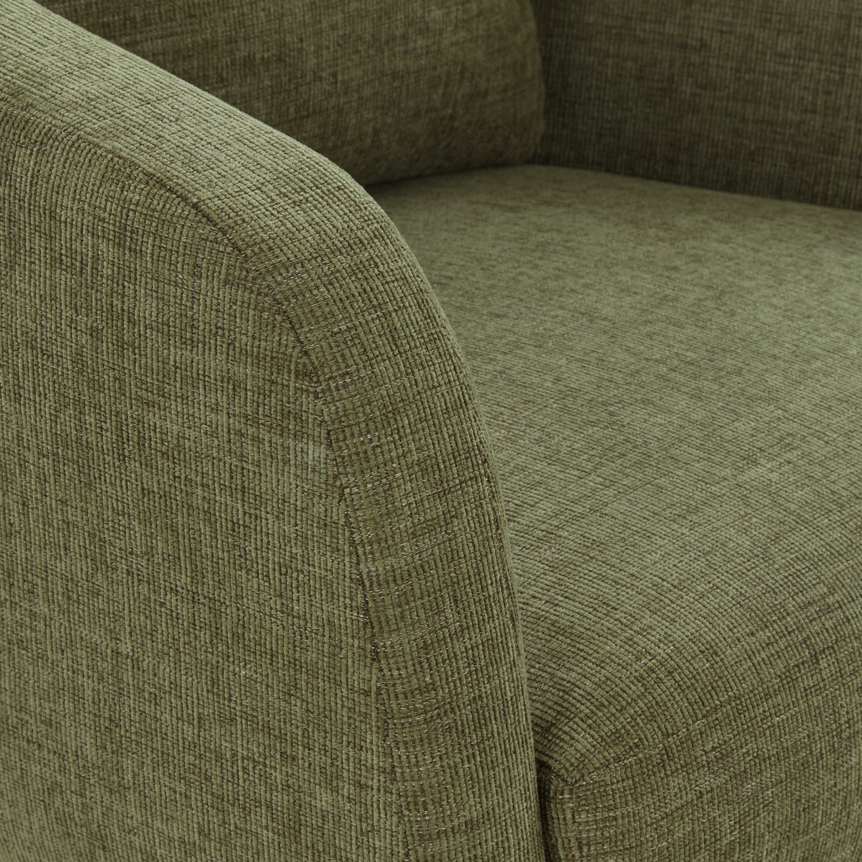 Modern Moss Green Lounge Chair with Kiln-Dried Wood Frame