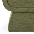 Fauteuil moderne vert mousse avec cadre en bois séché au four