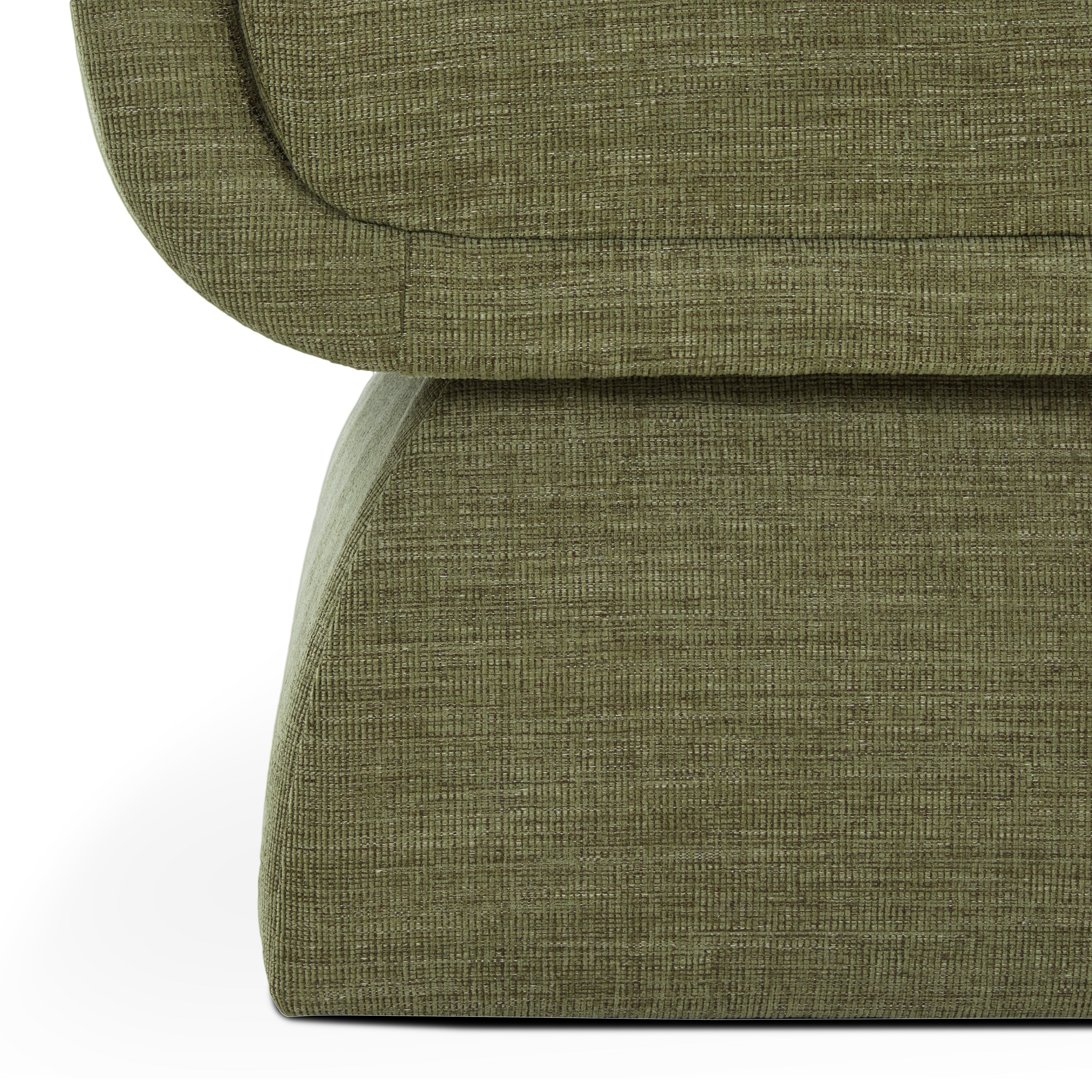 Modern Moss Green Lounge Chair with Kiln-Dried Wood Frame
