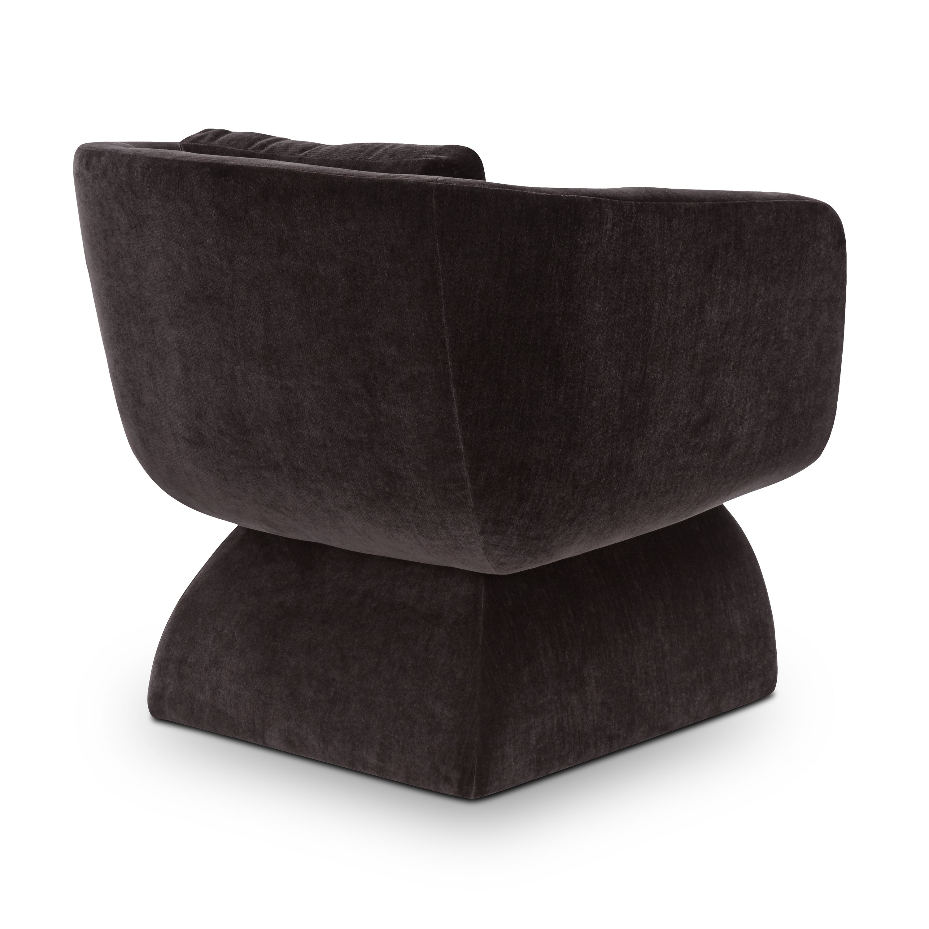 Modern Ganache Brown Lounge Chair with Kiln-Dried Wood Frame