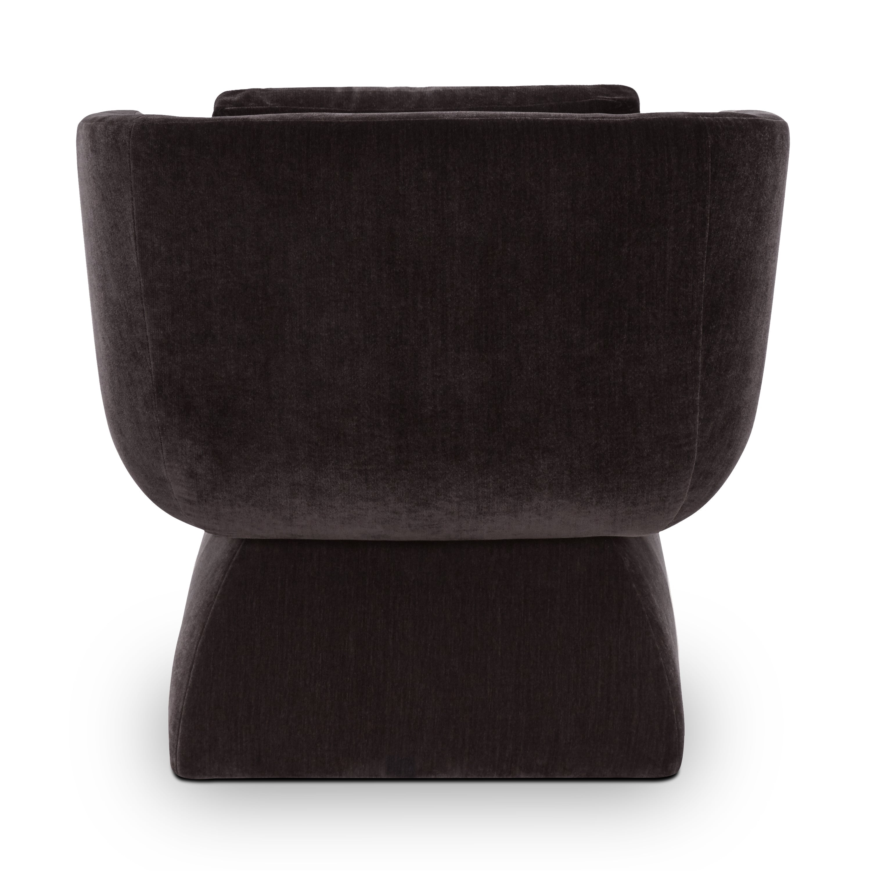 Modern Ganache Brown Lounge Chair with Kiln-Dried Wood Frame