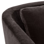 Chaise longue moderne Brown avec cadre en bois séché au four