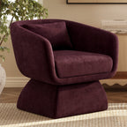 Fauteuil de salon Mello Plum moderne avec cadre en bois séché au four