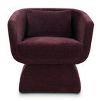 Fauteuil de salon Mello Plum moderne avec cadre en bois séché au four