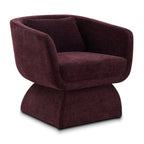 Fauteuil de salon Mello Plum moderne avec cadre en bois séché au four