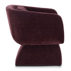 Fauteuil de salon Mello Plum moderne avec cadre en bois séché au four