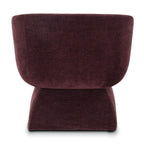 Fauteuil de salon Mello Plum moderne avec cadre en bois séché au four