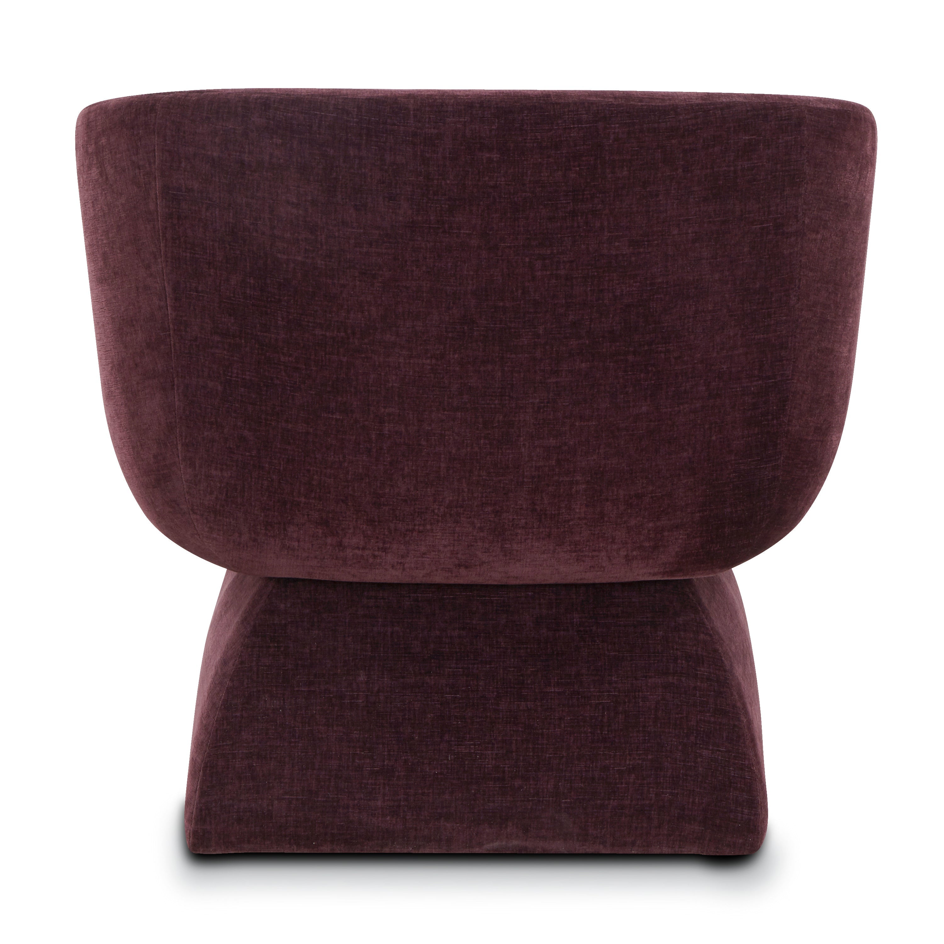 Modern Mello Plum Lounge Chair with Kiln-Dried Wood Frame