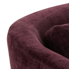 Fauteuil de salon Mello Plum moderne avec cadre en bois séché au four