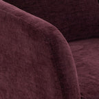 Fauteuil de salon Mello Plum moderne avec cadre en bois séché au four