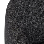 Fauteuil de salon moderne en ébène noir avec base pivotante