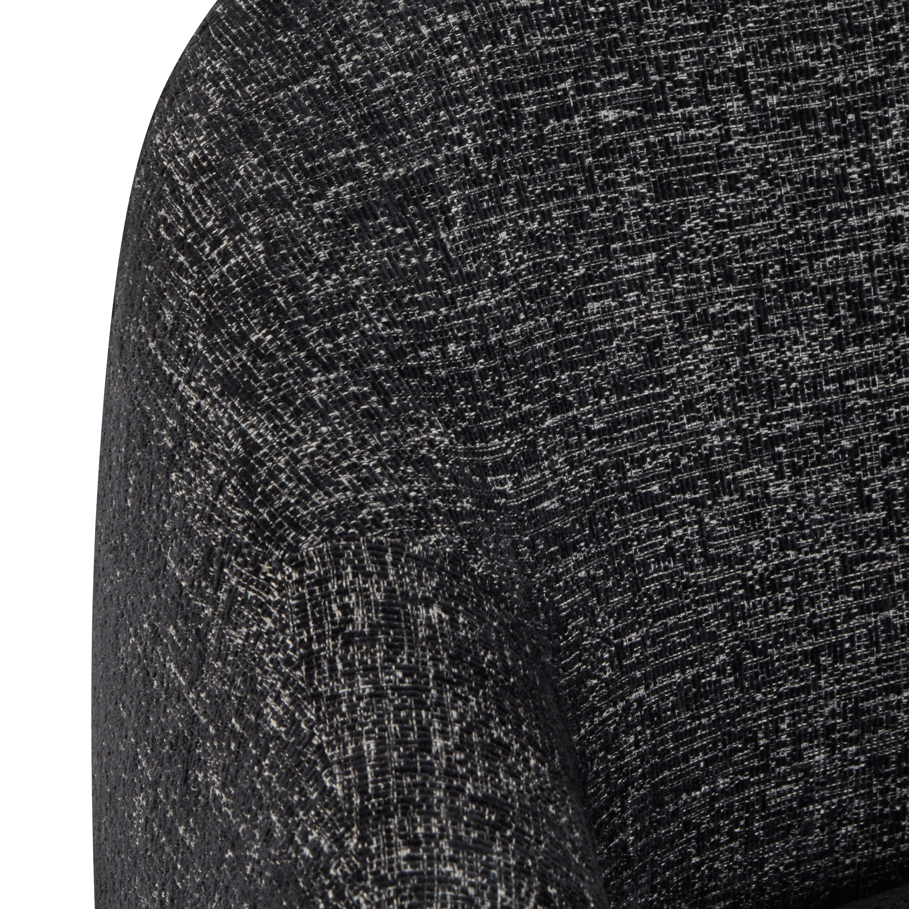 Modern Ebony Black Lounge Chair with Swivel Base for Living Room