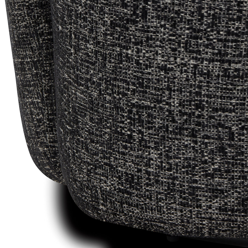 Modern Ebony Black Lounge Chair with Swivel Base for Living Room