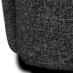 Fauteuil de salon moderne en ébène noir avec base pivotante
