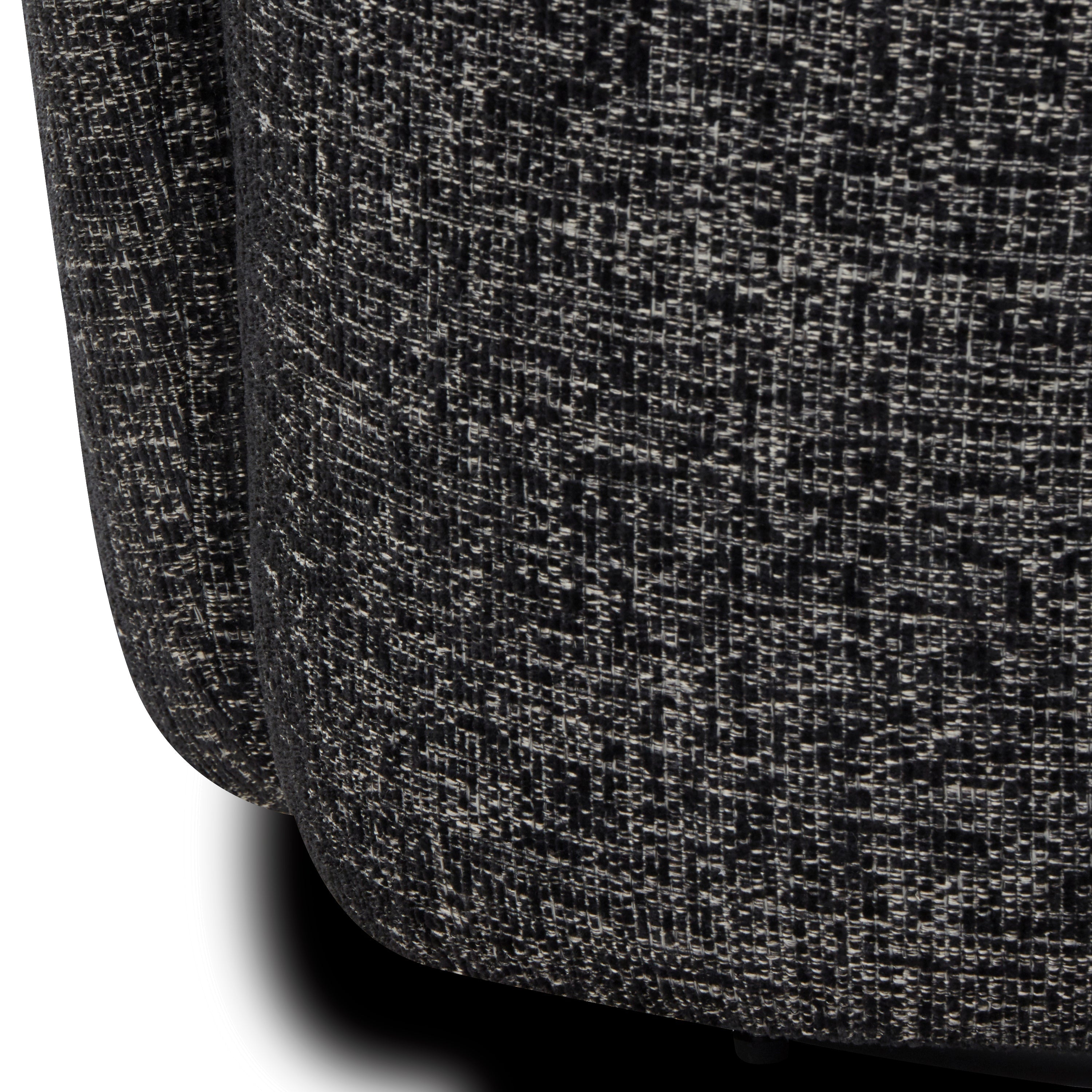 Modern Ebony Black Lounge Chair with Swivel Base for Living Room